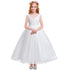 White Communion dress Dresses Little Palace Store 3-4T White - Feather